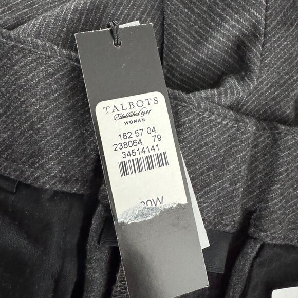 Talbots Heritage Pants 20W Gray Pinstripe Striped Polyester Blend NWT‎ PT-2550 - Picture 9 of 13